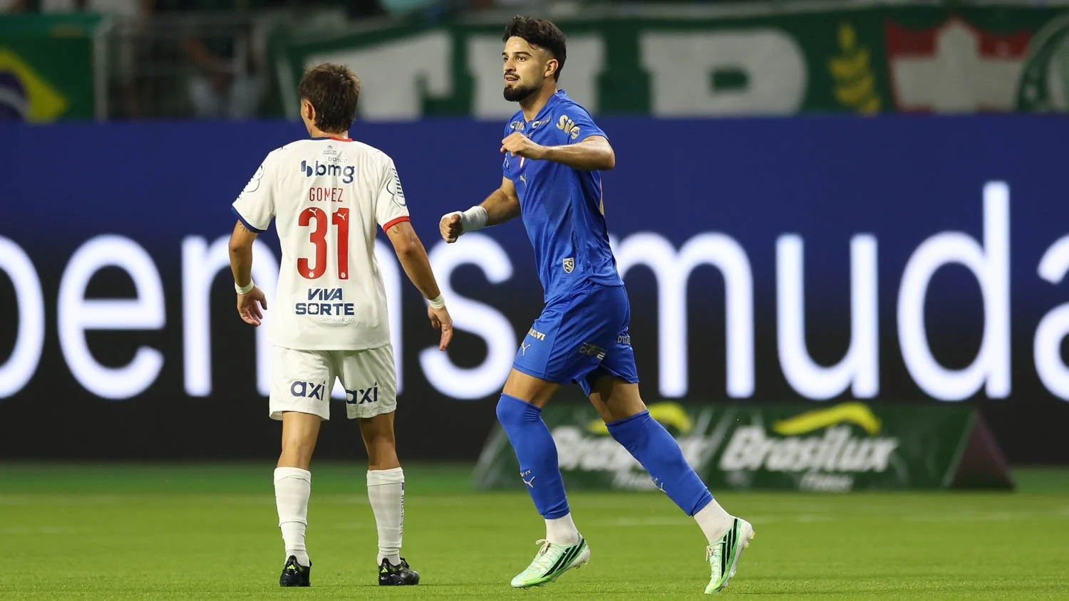 Jogadores do Palmeiras no jogo contra o Bahia de 8 de outubro de 2026.