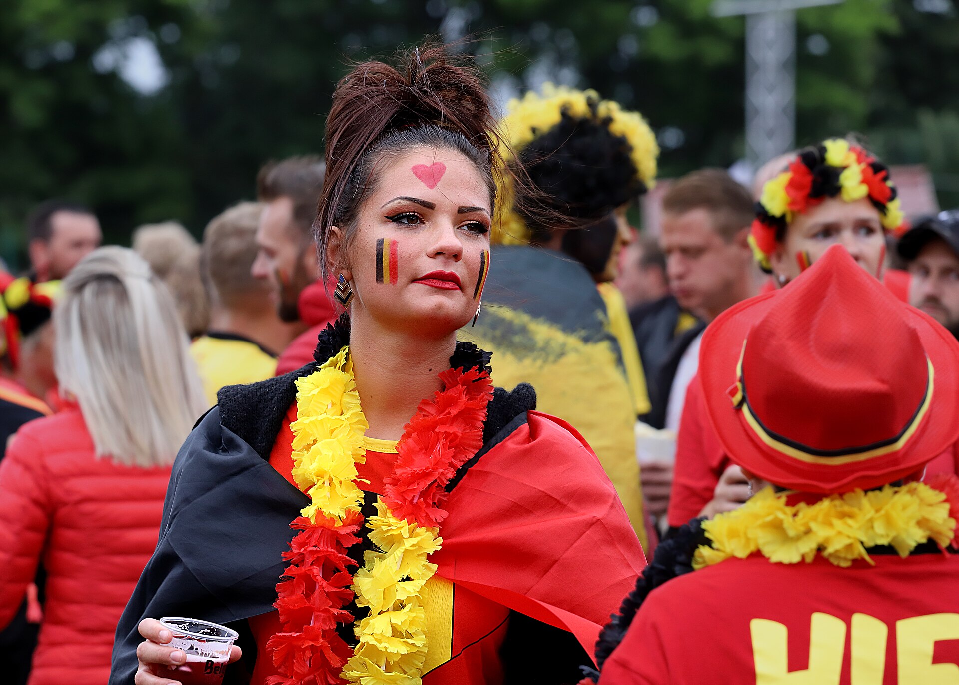Torcedores da Bélgica em foto de arquivo