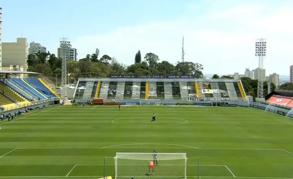 Estádio Nabi Abi Chedid durante Bragantino x Palmeiras em 2020.